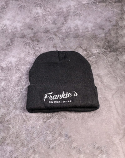 Frankie's Black Beanie Embroidered